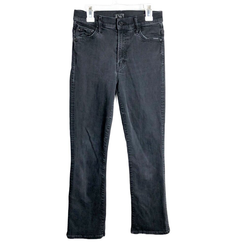 Mother The Insider Crop Not Guilty Washed Black Jeans 26